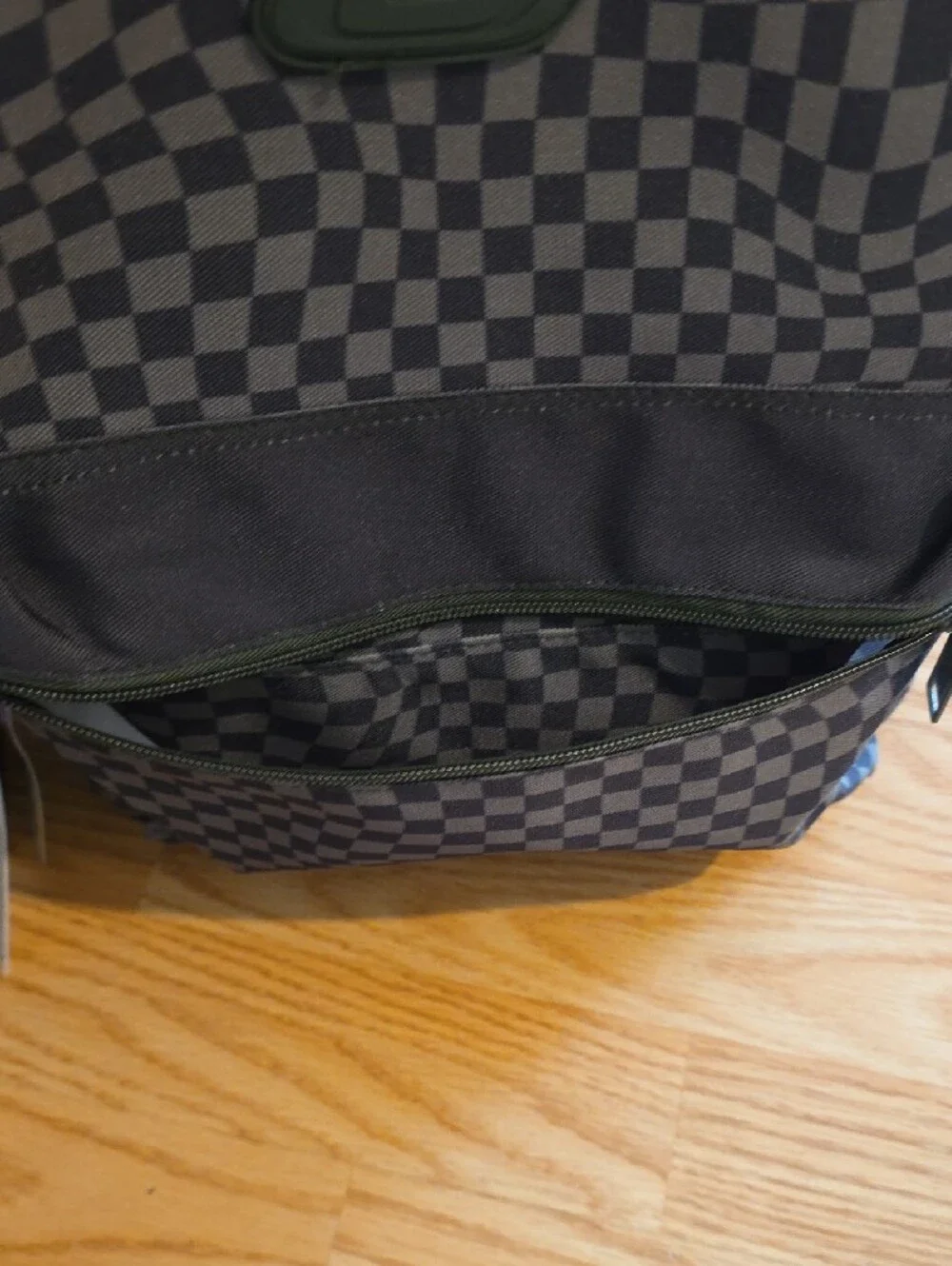Skechers Gray and Olive Checkerboard Men's Backpack